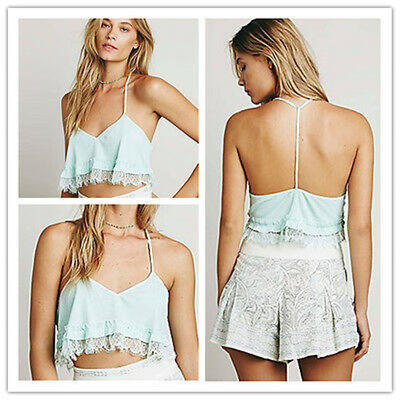 

Sexy Chiffon Cocktial Party Sleeveless Backless Top Vest V Neck Shirt Blouse