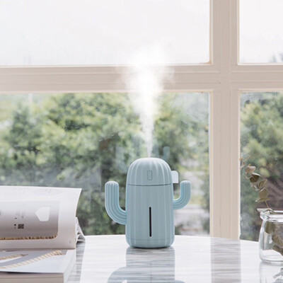 

Gobestart 340ML Mini Creative Cactus Air Diffuser Home Office Car Portable Air Humidifier