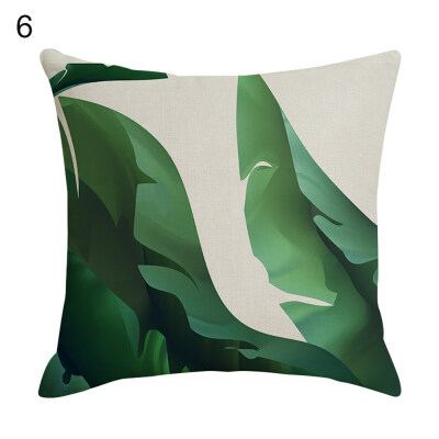 

Fresh Leaves Linen Pillow Case Cushion Cover Sofa Bed Car Cafe Office Decoration