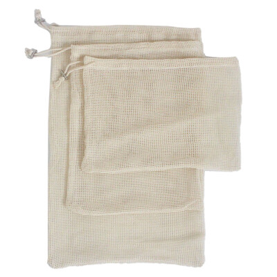 

ECO Reusable Cotton Mesh Produce Bags Grocery Fruit Storage Shopping String Bag