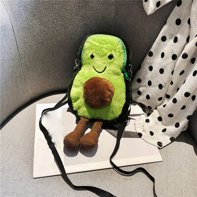 

Tailored Female Cute Shoulder Bag Doll Messenger Bag Purse Card Package Plush Small Bag