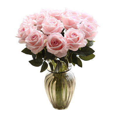 

Gobestart Artificial Fake Roses Flannel Flower Bridal Bouquet Wedding Party Home Decor