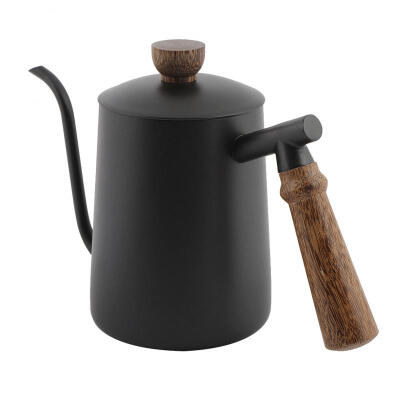 

Greensen 600ml Stainless Steel Gooseneck Kettle Drip Over Coffee Pot with Wooden Handle