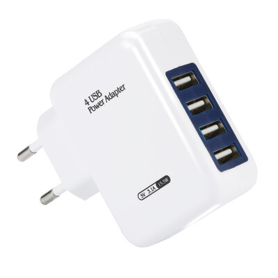 

〖Follure〗4 Port USB Charging Station Adapter Charger Universal AC Power Socket White nu