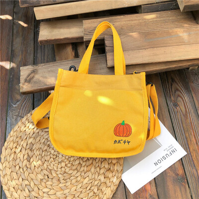 

Ins bags canvas ladies diagonal bags ancient feeling girls College students Korean version of the original one-shoulder Japan