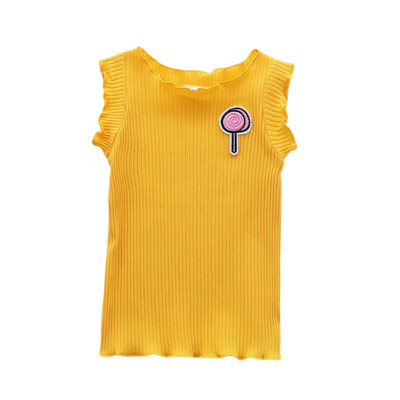 

Children Girl Clothing Fashion Baby Girl Cotton Heart-Shaped Printing Sleeveless O-Neck Top Kids Toddler Casual Summer Vest