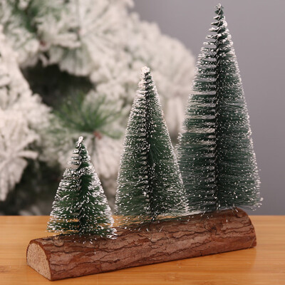 

Tailored Christmas Tree Mini Pine Tree With Wood Base DIY Crafts Home Table Top Decor