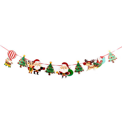 

Toponeto Christmas Window Hotel Party Home Hanging DIY Decor Banner Colorful