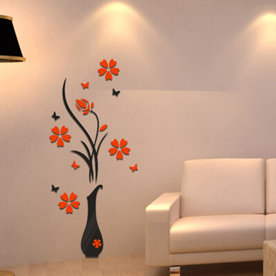 

1Pc Flower Sticker Home Decor Living Room Wall Stickers DIY Vase 3D Tree 4080cm