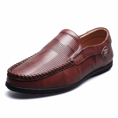 

Mens Shoes Loafers Fashion Leather Casual Shoes For Men Slip On Driving Shoes Flat Shoes Brown Black Size 38-44