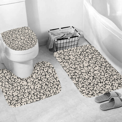 

Gobestart 3pcs Non-Slip Fish Scale Bath Mat Bathroom Kitchen Carpet Doormats Decor