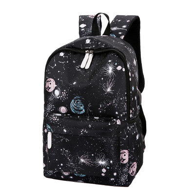 

New Cute Galaxy Stars Planets Printed Girls School Bags Backpack Charging With Usb Travel Bag 3 Colors