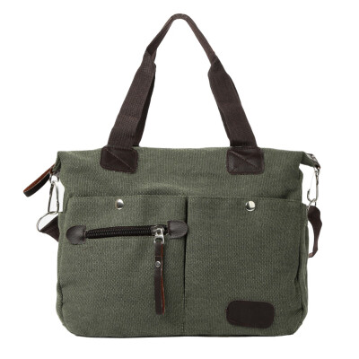 

Retro Men Women Canvas Handbag Large Capacity Casual Shopping Travel Crossbody Bag Shoulder Messenger Bag