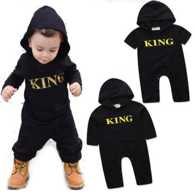 

Newborn Infant Baby Boys Girl Kids King Romper Jumpsuit Bodysuit Clothes Outfits