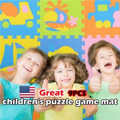 

9Pcs Baby Children Transport Puzzle EVA Foam Puzzle Game Mat Toy Gift