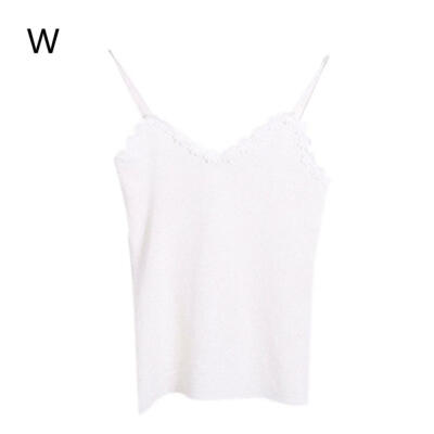 

Fashion Design Cotton Sexy Hook Flower Knitted Slim Womens Camisole