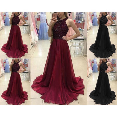 

Women Ladies New Lace Evening Party Ball Prom Gown Wedding Bridesmaid Long Maxi Dress