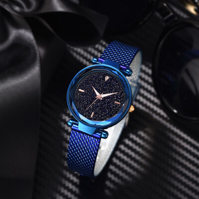 

RM Simple Cool Fashion Without Digital Star Sky Dial Ladie Mesh With Quartz Watch