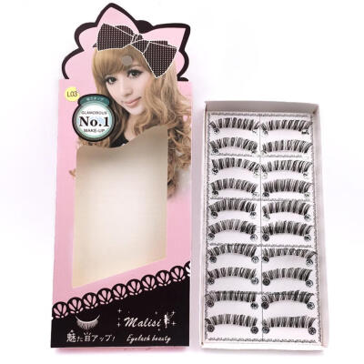 

10 Pairs Handmade Fake Eyelashes Natural Long Thick Daily Makeup Eye Lashes