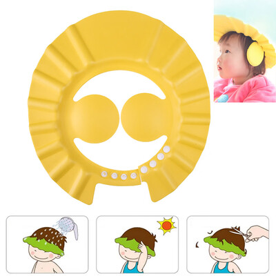 

Adjustable Baby Kids Shampoo Cap Bath Shower Cap Wash Hair Ear Shield