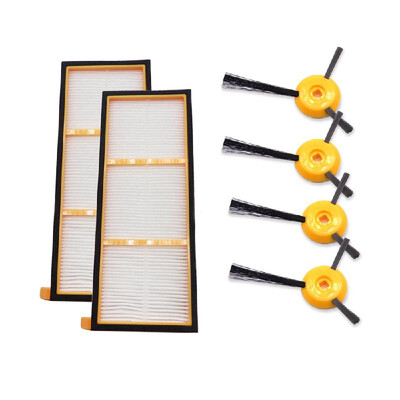 

Vacuum Cleaner Parts 4PCS Side Brushes 2PCS HEPA Filter&1 Cleaning Tool for Shark ION Robot RV700 RV720 RV750 RV750C RV755