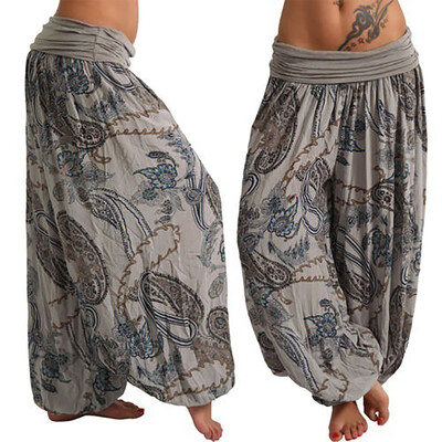 

Women Casual Bohemia Print Pants Wide Leg Pants Loose Trousers Harem Pants