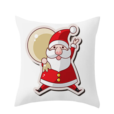 

Tailored Christmas Dog Linen Cushion Cover Throw Pillow Case Sofa Bed Home Decor Xmas