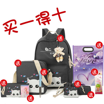 

Oxford Shoulder Bag Girl 2018 Korean version of 100 sets of simple schoolbag for primary&secondary school girls campus Backpac