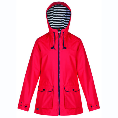 

Jacket Women Striped Lined Hooded Lightweight Coat Outdoor Waterproof Windbr