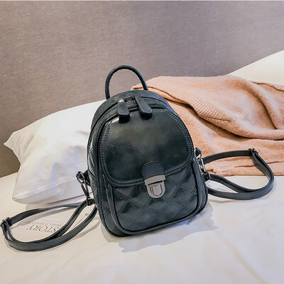 

Spring&summer small bag female 2019 new wave Korean version of the wild rhombic embroidery line small fragrance student bag backpack