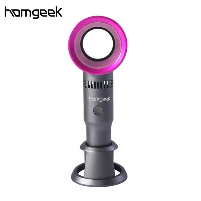 

Homgeek Portable Fan Hand-Held Fan Bladeless Fan Three-Speed Adjustable With Base Can be used as a mobile phone Holder