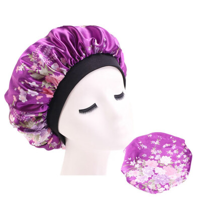 

Satin Night Sleep Cap Women Fizzy Hair Care Bonnet Sleeping Hat Head Cover Wrap