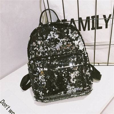 

Girls Sequins Backpack Glitter Bling School Travel Rucksack Handbag Shoulder Bag