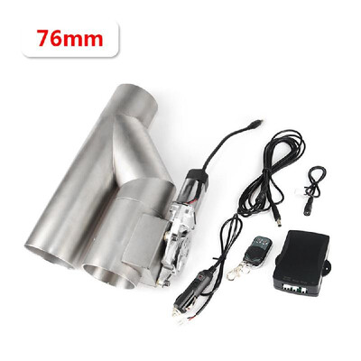 

25" 30" Stainless Steel Headers Y Pipe Double Electric Exhaust Cutout Dual Valve With Remote Control Cut Out Kit AutomaticManu
