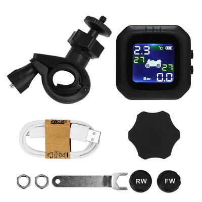 

Wireless Motorcycle Tire Pressure Monitoring System TPMS Waterproof Cordless High Accurancy Tire Pressure Tester