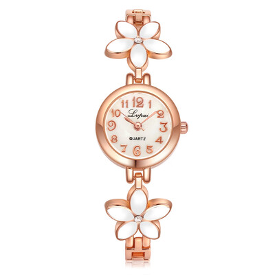 

Delicate Women Watches Roman Numerals Dial Ladies Luxury Quartz Wristwatch Fashion Flower Bracelet Strap Clock Reloj Mujer