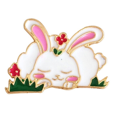 

New Kawaii Animal Cat Rabbit Enamel Brooch Collar Pin Badge Women Jewelry