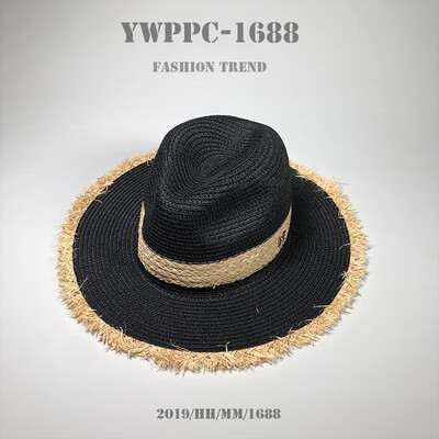 

Straw hat summer beach hat European&American British literature&art retro sun hat holiday sunscreen jazz hat tide