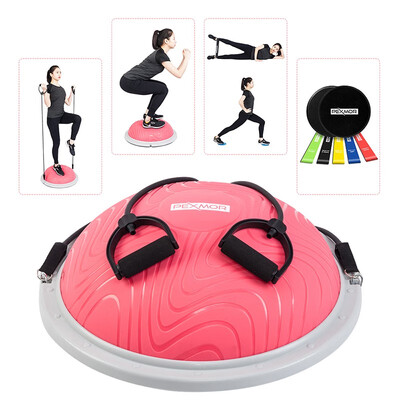 

Ktaxon 236" Upgraded Exercise Ball Yoga Balance Hemisphere Trainer with Resistance Band Exercise Loop Pump & Core Slider
