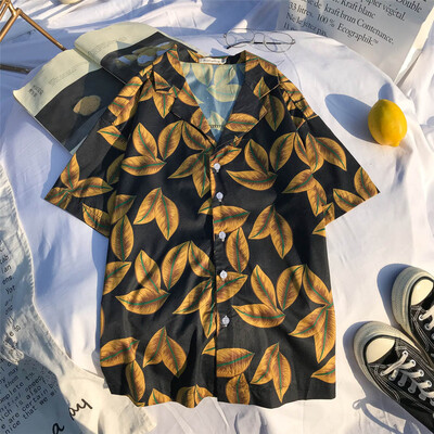 

Tailored Mens Summer Fashion Shirts Casual Short Sleeve Beach Tops Loose Casual Blouse
