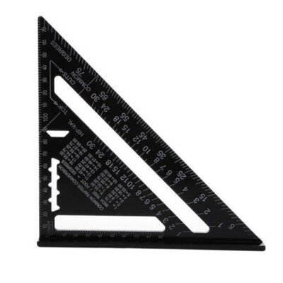 

7"12" Metric Aluminum Alloy Metric Triangle Ruler Squares for Woodworking Speed Square Angle Protractor Measuring Tools