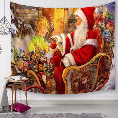 

〖Follure〗Christmas Tapestry Santa Print Wall Hanging Tapestry Art Home Decor
