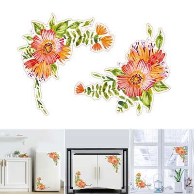 

Flower Rattan Toilet Refrigerator Cabinet Home Decoration Wall Stickers Decor