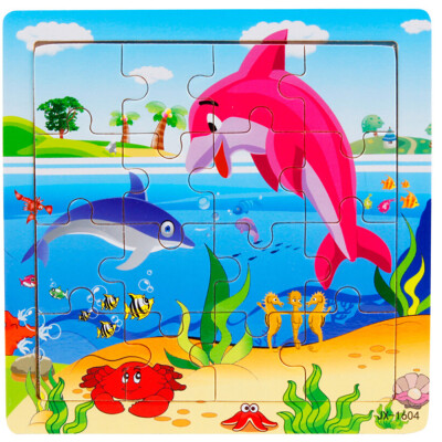 

Gotoamei Wooden Puzzle Educational Developmental Baby Kids Training Toy