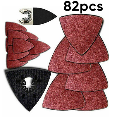 

82pcs Oscillating Hook & Loop Sanding Replacement Accessories Sanding Pads