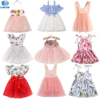 

Toddler Kid Baby Girl Wedding Birthday Princess Party Prom Tutu Dress Sundress