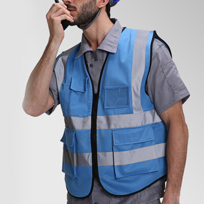 

High Safety Visibility Reflective Vest Warning Waistcoat Stripes Jacket Tops