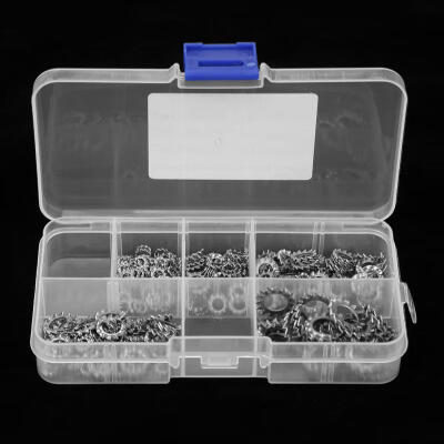 

Greensen 300pcs 304 Stainless Steel Serrated Lock Washer External Toothed Washers Set