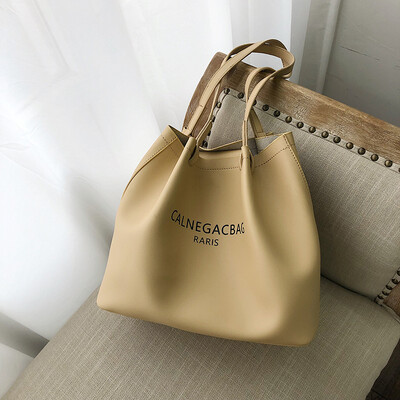

Summer large capacity ins bucket bag female 2019 new wave Korean version of the wild shoulder fashion letter handbag