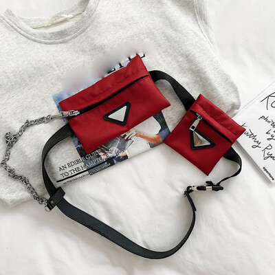 

Tailored Female Personality Pockets Fashion Simple Shoulder Messenger Bag Student Bag